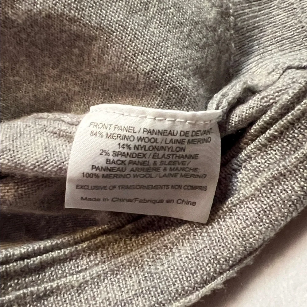 Tory Burch grey merino wool boyfriend full cardigan